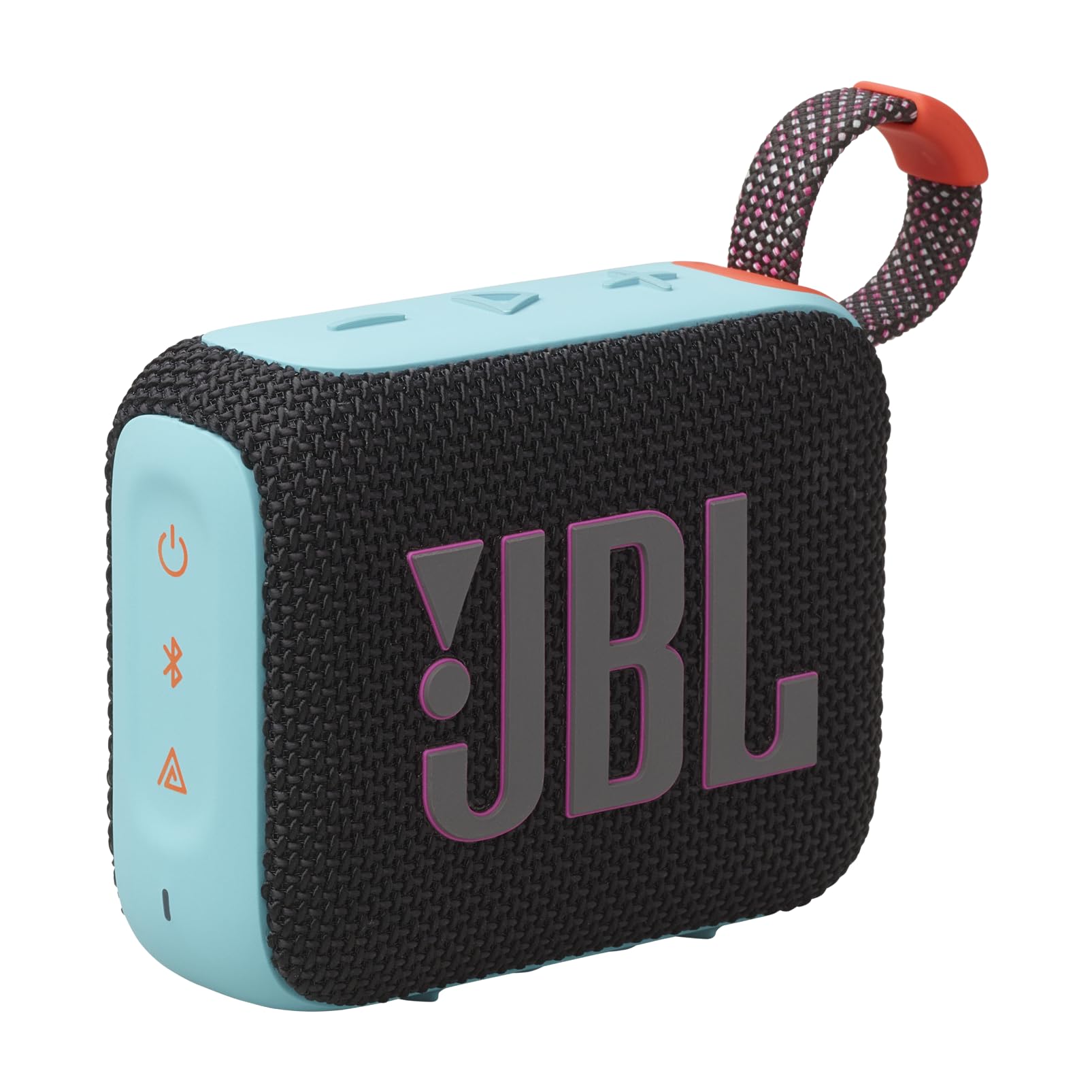 JBL Go 4 frontal mostrando diseño compacto y potencia