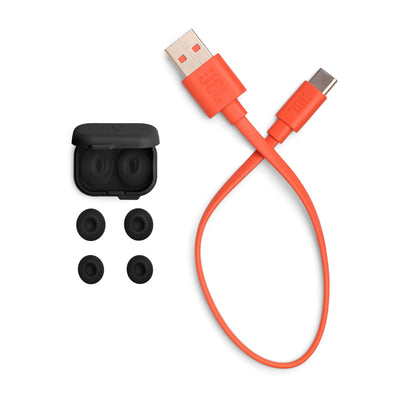 JBL Tune Flex 2 side profile in black highlighting sleek design and premium finish