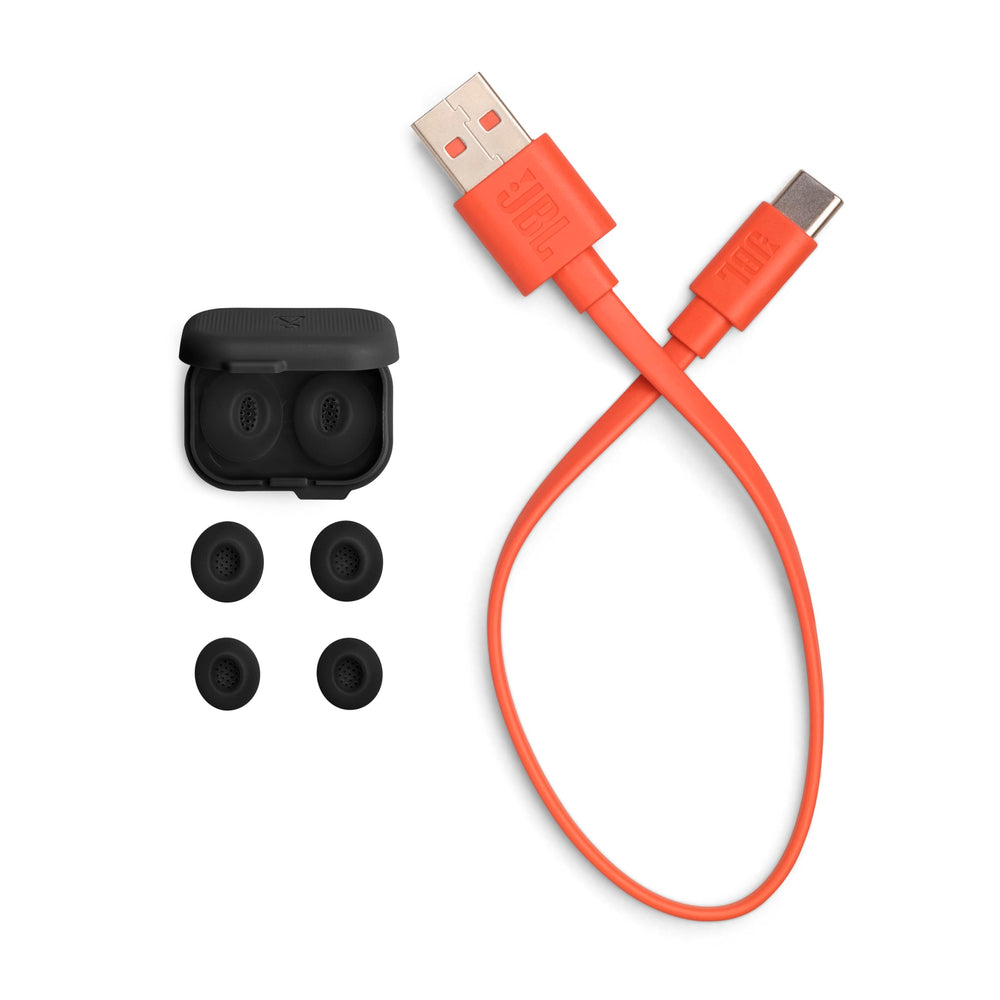 JBL Tune Flex 2 side profile in black highlighting sleek design and premium finish