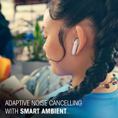 JBL Tune Flex 2 demonstrating touch controls for seamless playback and call handling