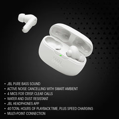 JBL Vibe Beam 2 single earbud close-up highlighting design and comfort
