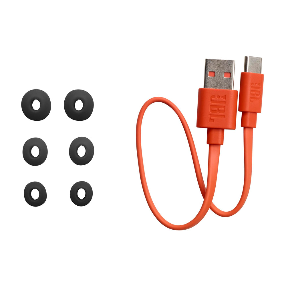 JBL Vibe Buds en uso durante ejercicio con ajuste seguro y resistencia