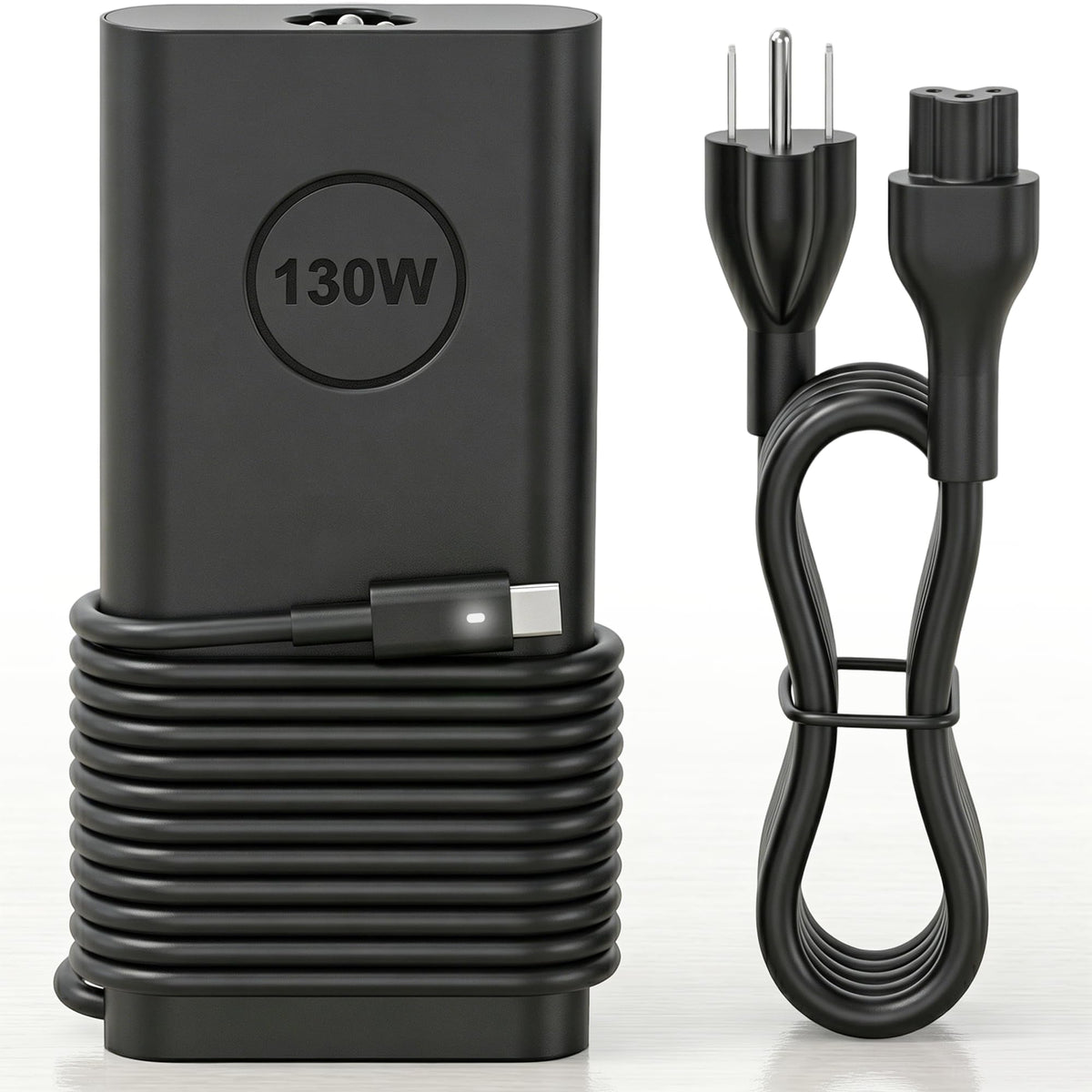 JEIBAO adaptador frontal 130W mostrando diseño compacto y carga confiable