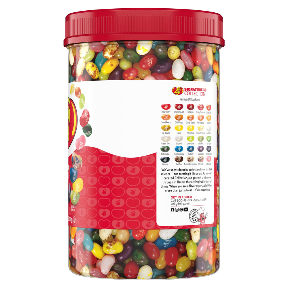 Jelly Belly recipiente en mesa de fiesta listo para servir invitados