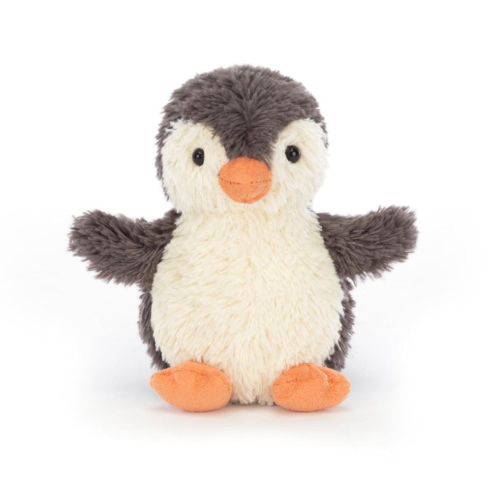 Jellycat Peanut Penguin primer plano de textura suave que invita a abrazar