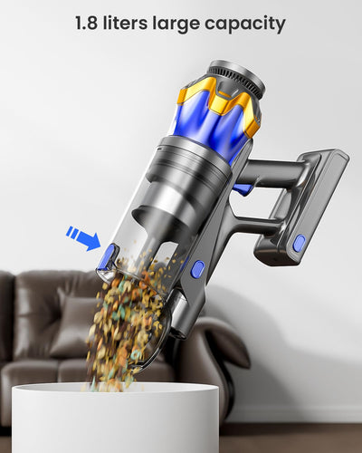 JELLYPIG X100 beside sofa to show scale and reach for home cleaning coverage