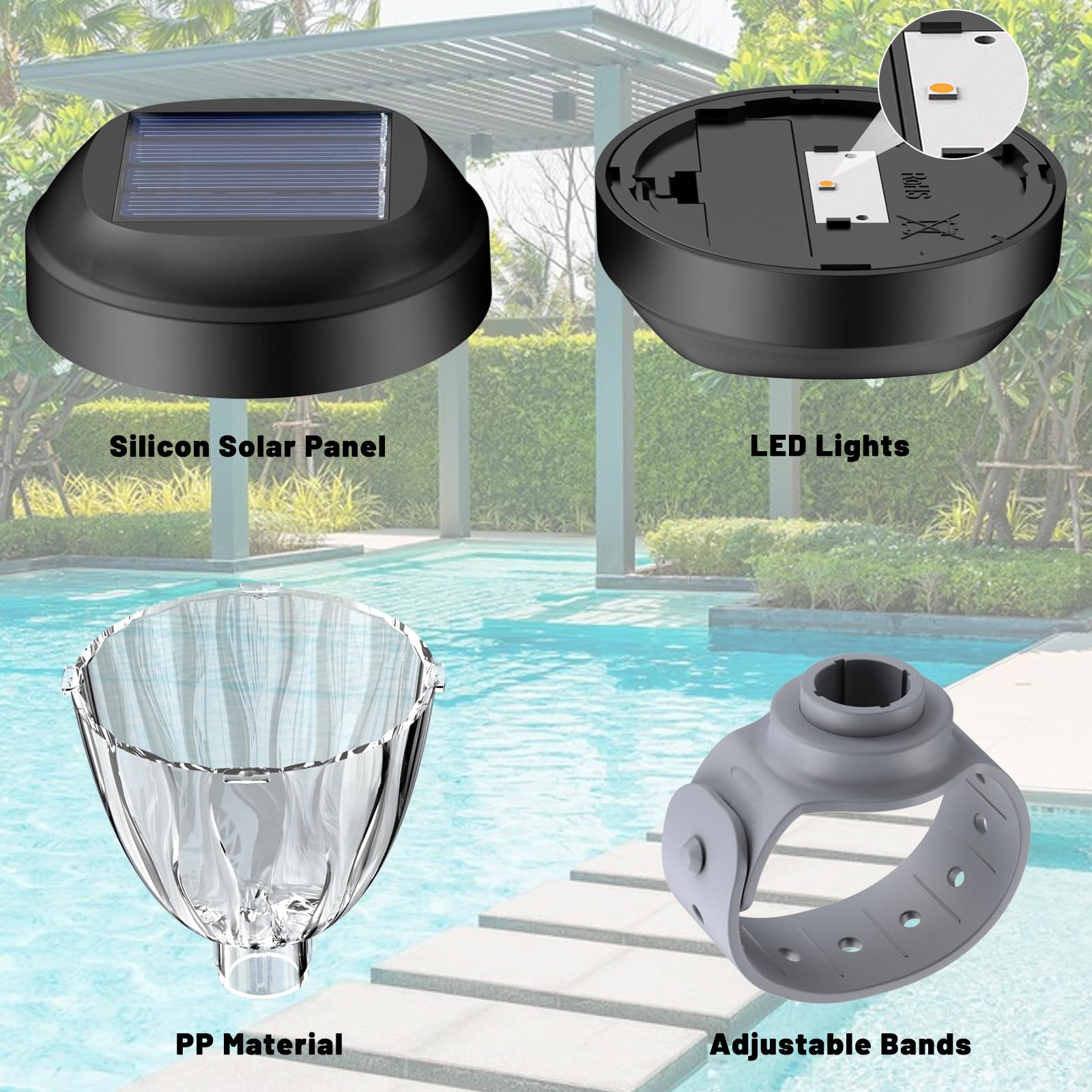 JEMULICE poolside evening scene creating inviting party atmosphere