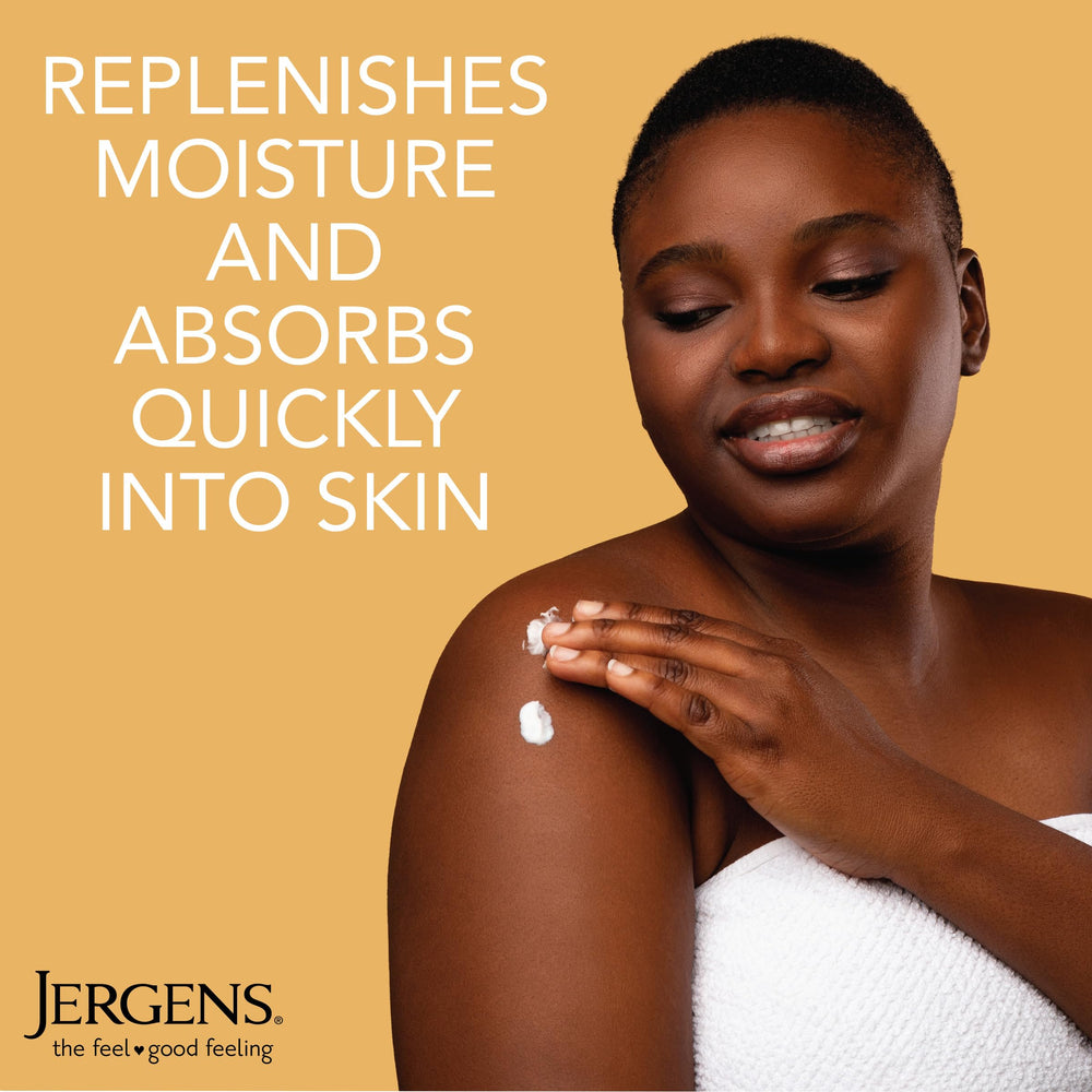 Jergens application on forearm demonstrating smoother, softer skin