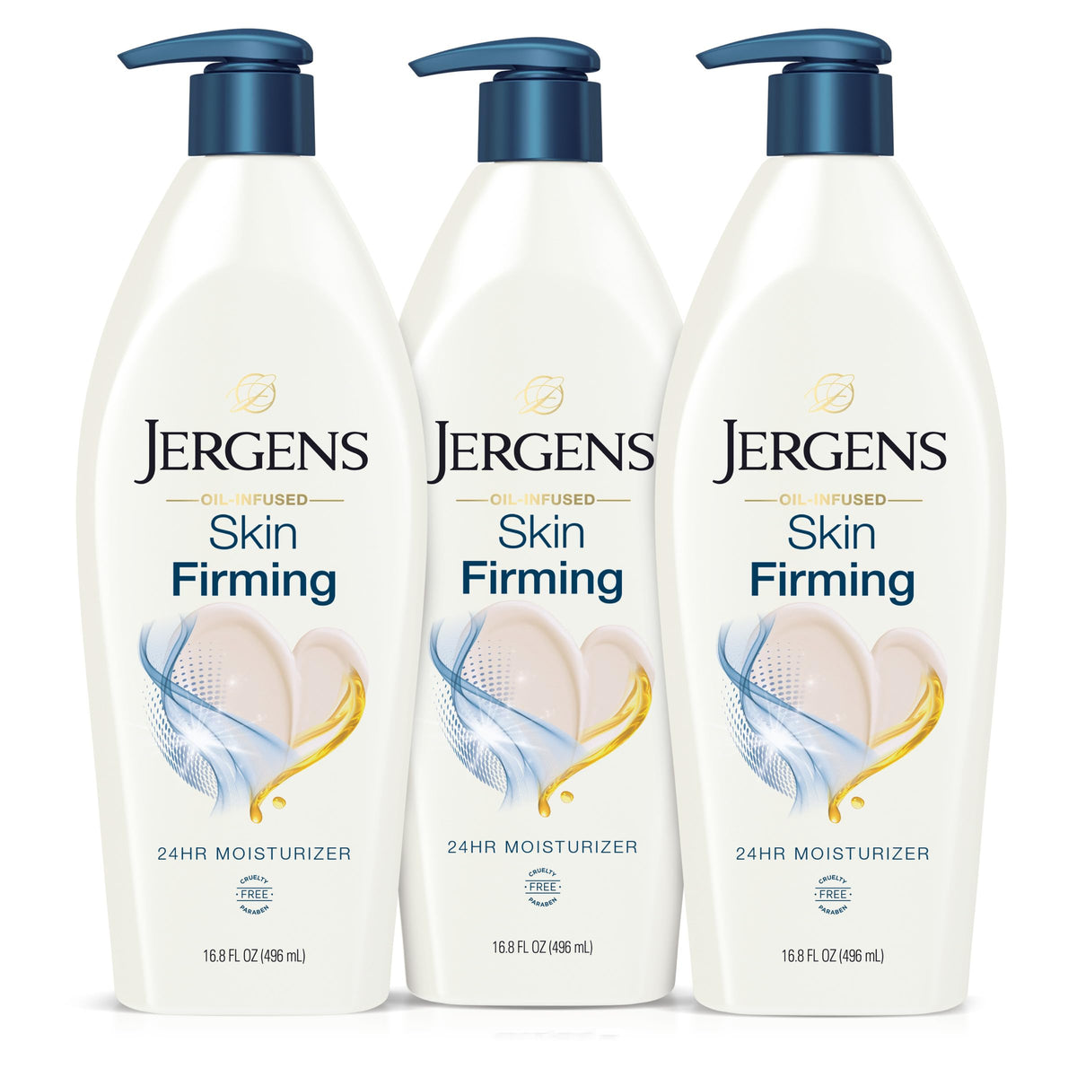 Jergens front packaging showing 16.8 oz bottle and benefit of hydration