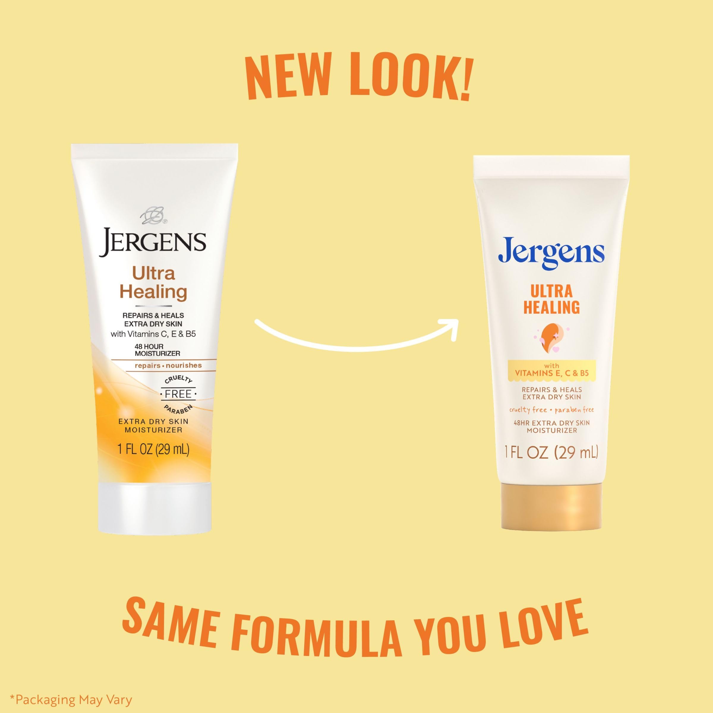 Jergens textura cremosa en primer plano que destaca absorción rápida