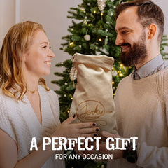 Jerky.com bolsa de yute con surtido dentro, presentación elegante para regalo