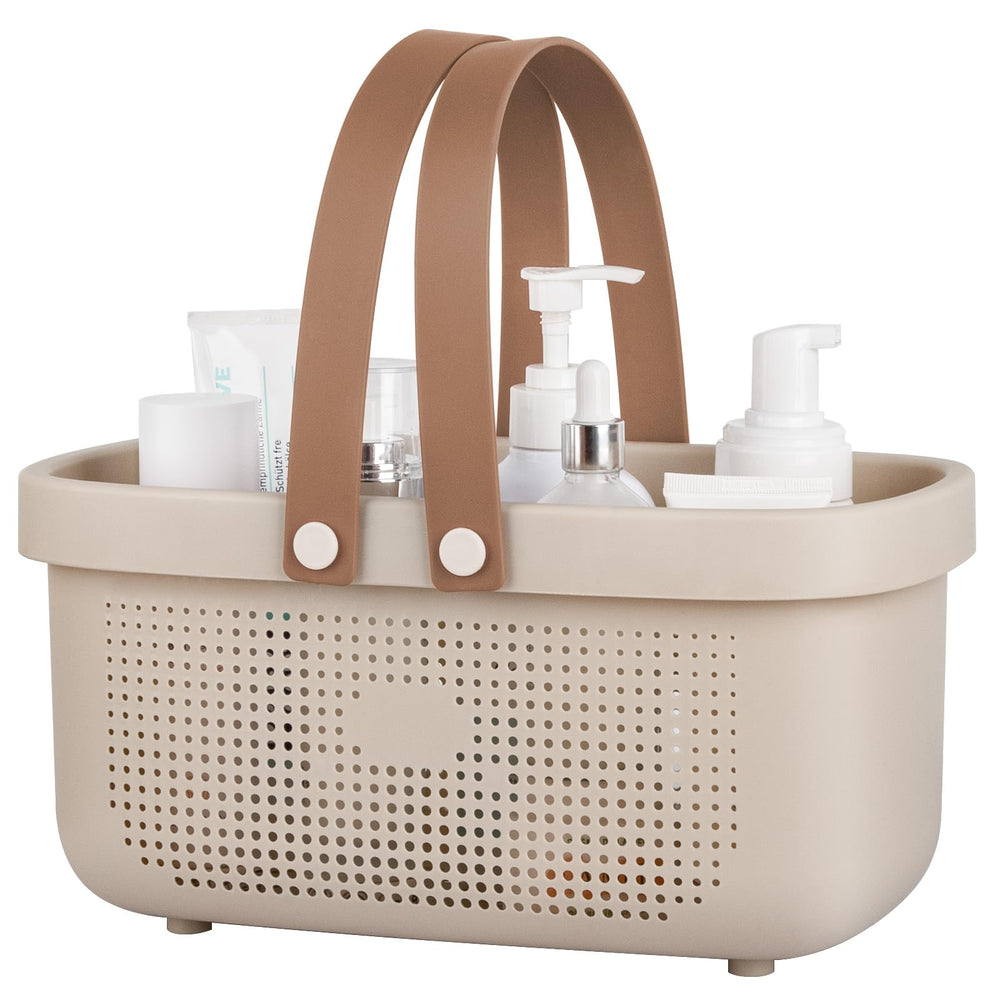 JiatuA cesta frontal beige mostrando diseño y capacidad práctica