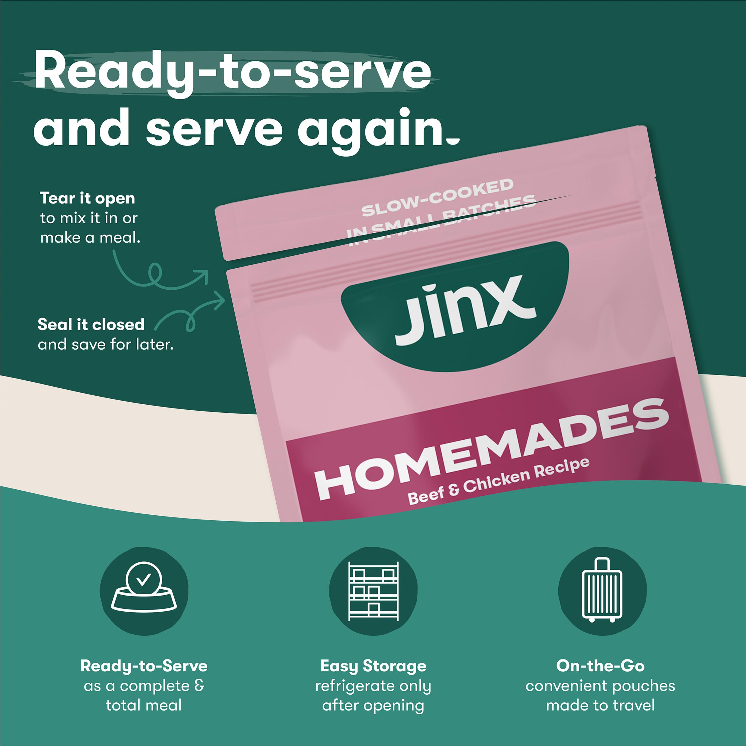 Jinx etiqueta con ingredientes destacando naturalidad y lista clara