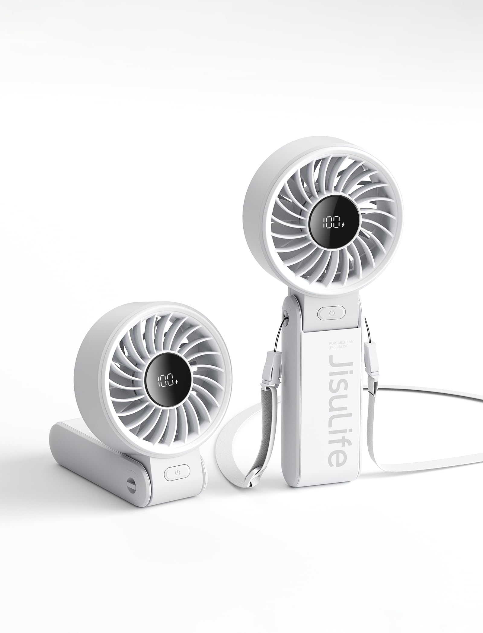 JISULIFE ventilador Life7 frontal mostrando diseño compacto y manejo cómodo