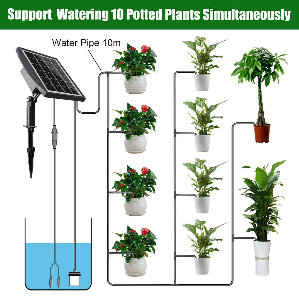 JIYANG mounted on fence lifestyle image showing hands-free watering for patios
