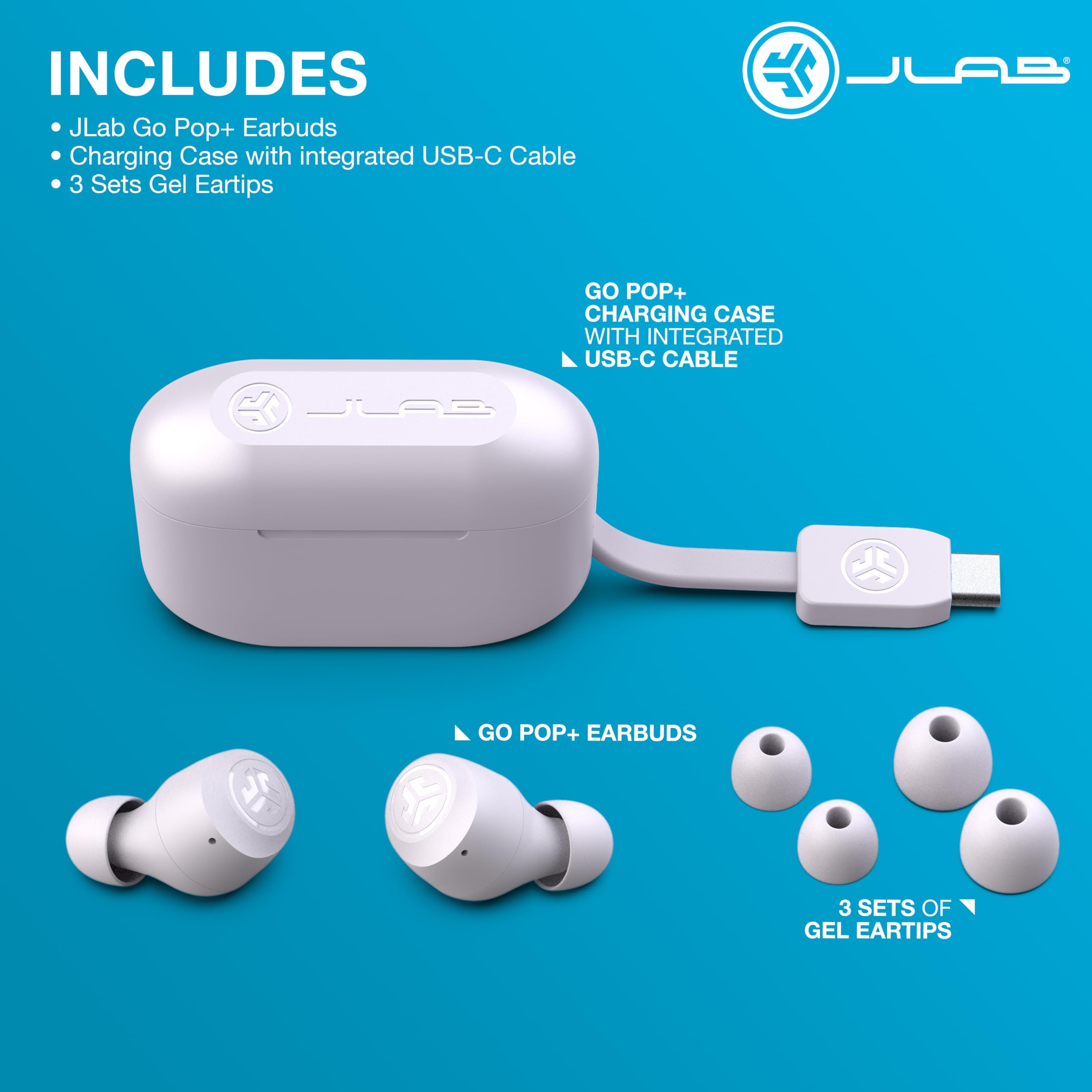 JLab Go Air Pop+ en uso durante entrenamiento resistente al sudor