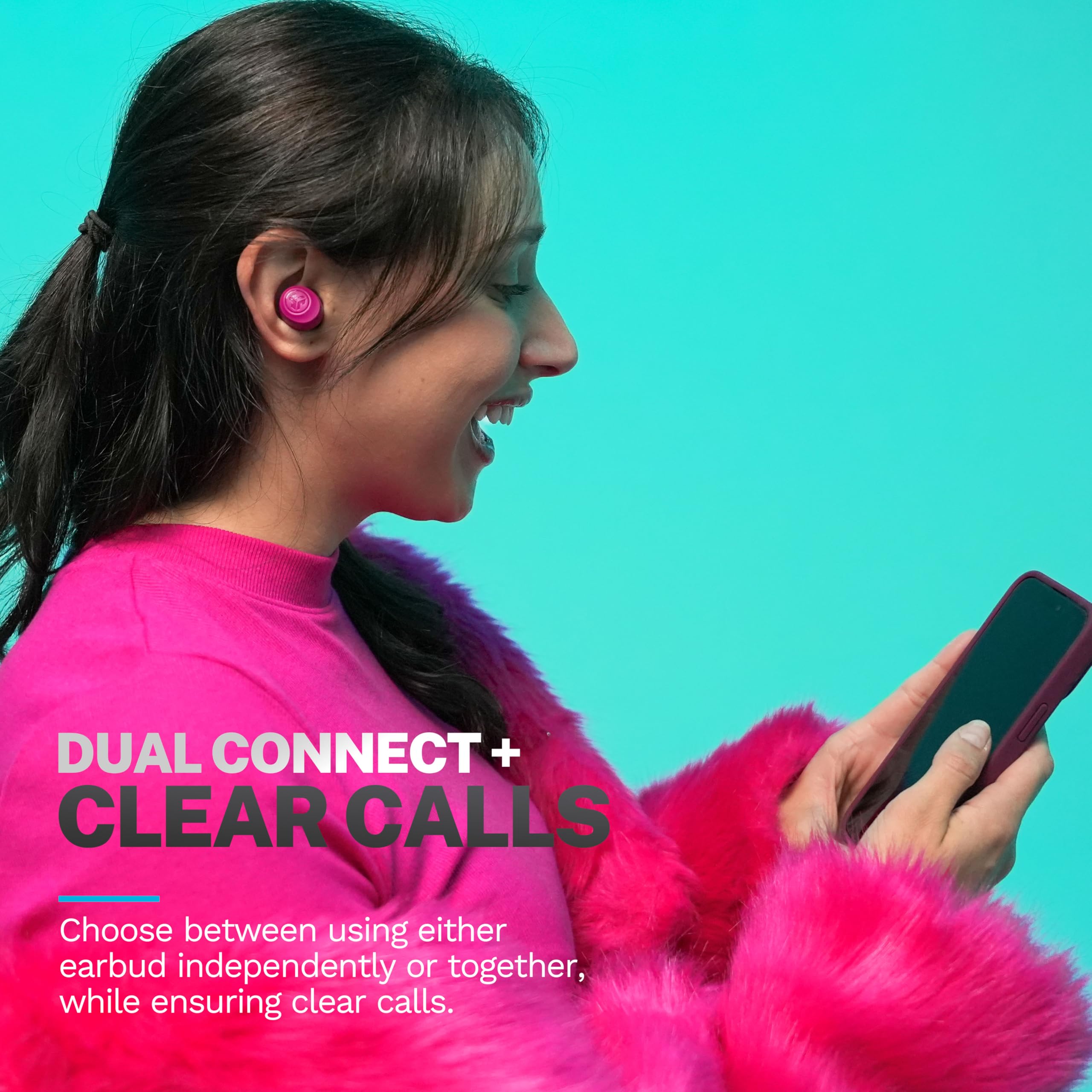 JLab Go Air Pop+ three gel tip sizes displayed for secure personalized fit