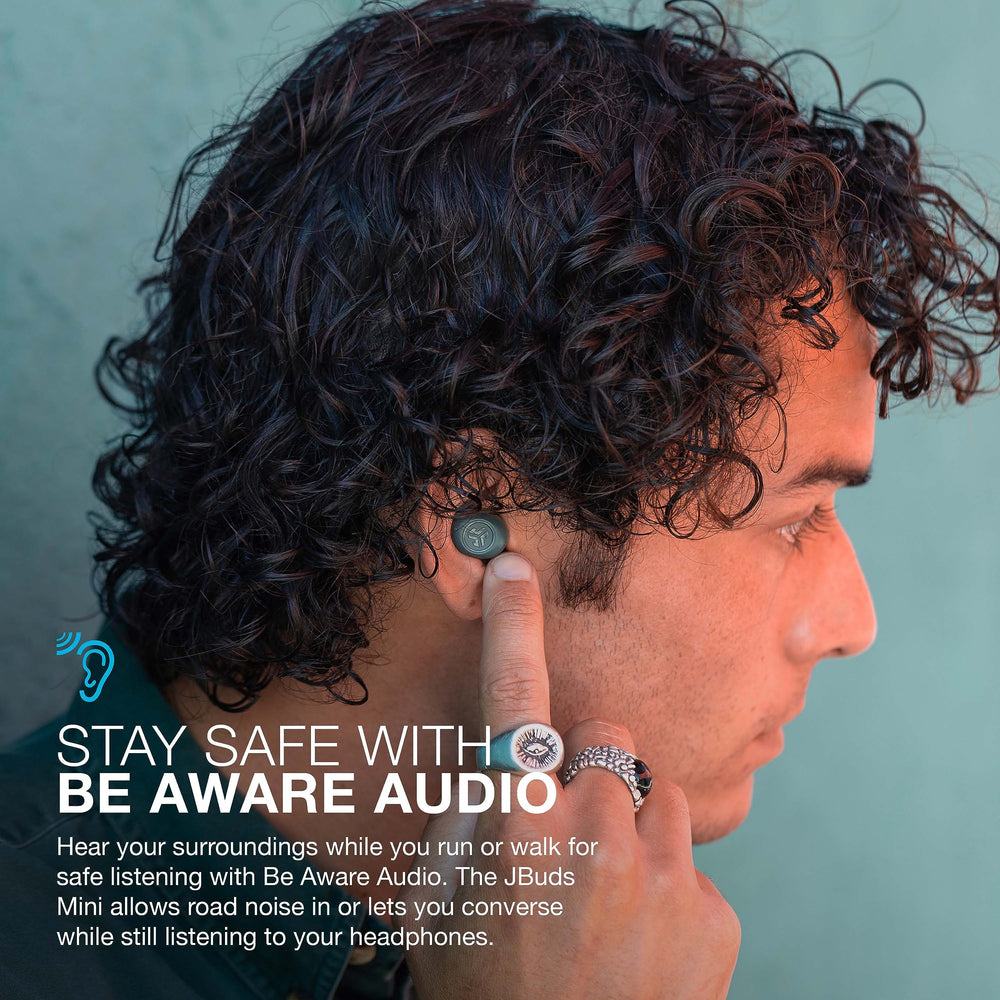 JLab App screen with JBuds Mini EQ controls - customizable sound and firmware updates