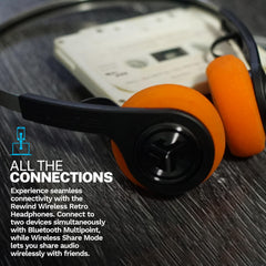 JLab Rewind 2 adjustable headband demonstrating secure, comfy fit
