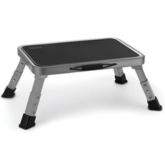 Jocauto taburete frontal plegado mostrando diseño compacto y fácil almacenamiento