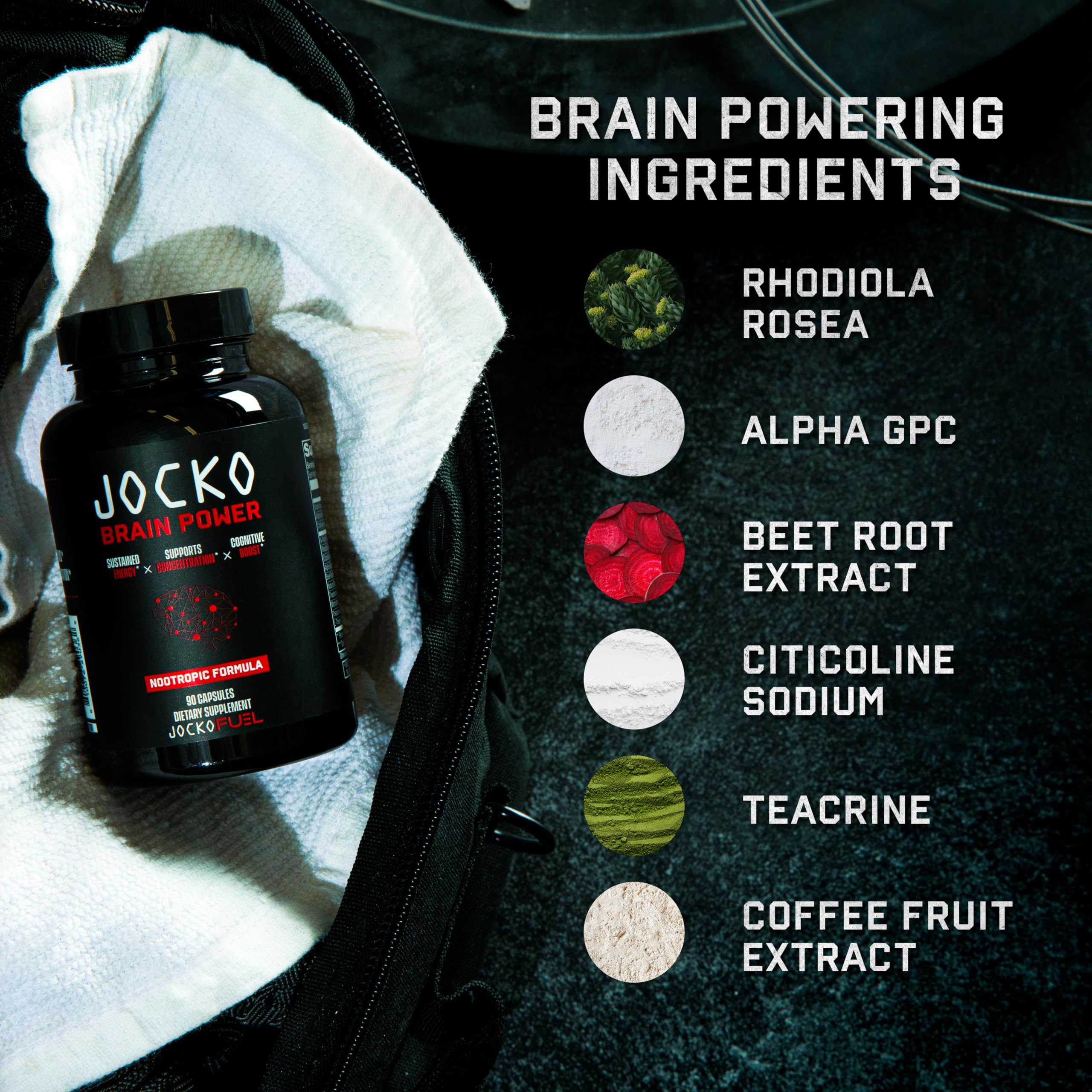 Jocko Fuel cápsula en mano para comparar tamaño y conveniencia