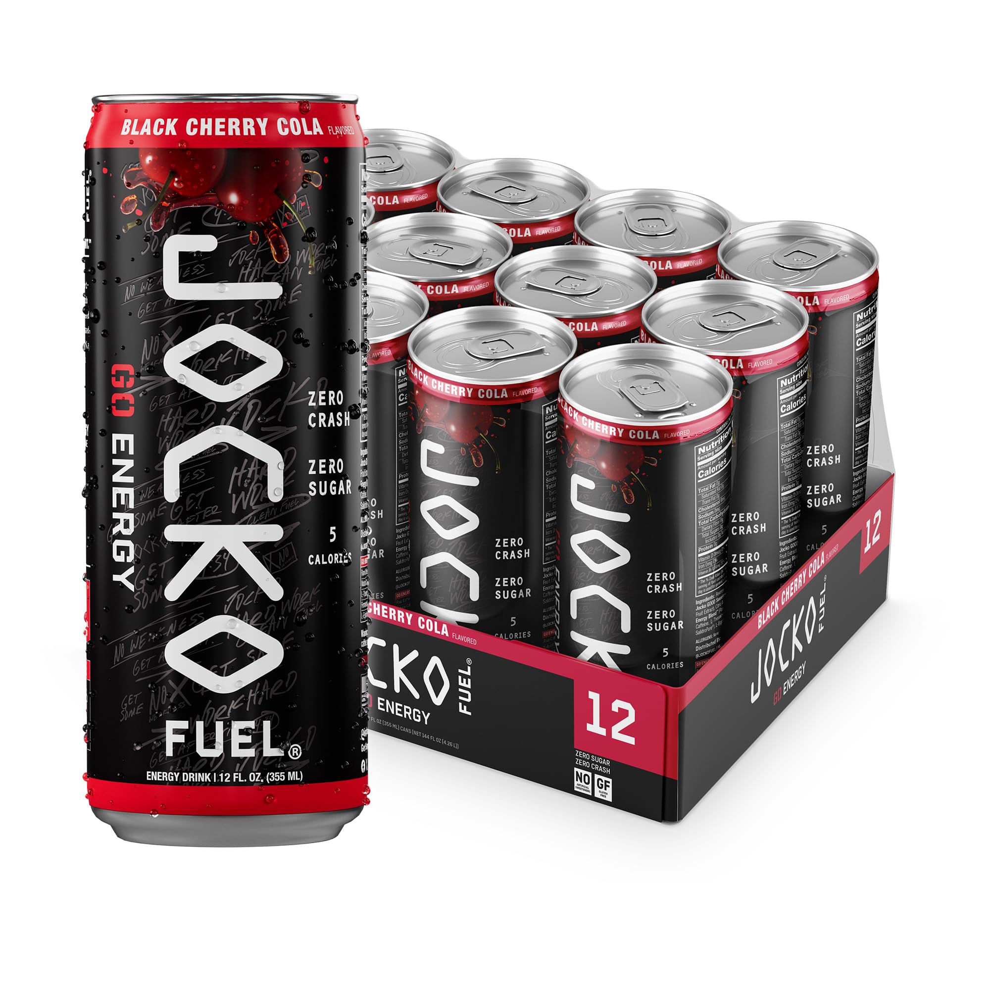 Origin Jocko Fuel GO lata frente mostrando la etiqueta y beneficios