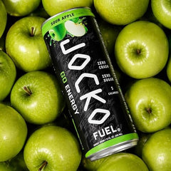Origin Jocko Fuel GO lata en mano para comparar tamaño y facilidad de transporte