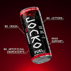 Origin Jocko Fuel GO lata abierta vertiendo bebida para apetito visual