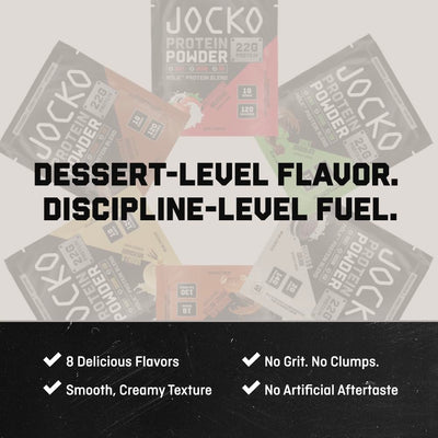 jocko fuel mezcla de ingredientes en cuenco resaltando calidad de proteínas