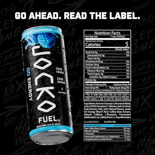 Jocko Fuel pack de 12 latas ideal para almacenamiento y uso frecuente