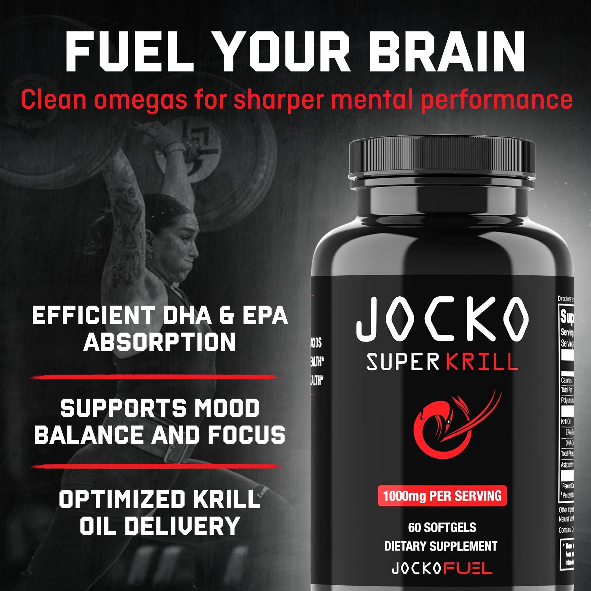 Jocko Fuel primer plano del softgel mostrando textura y pureza