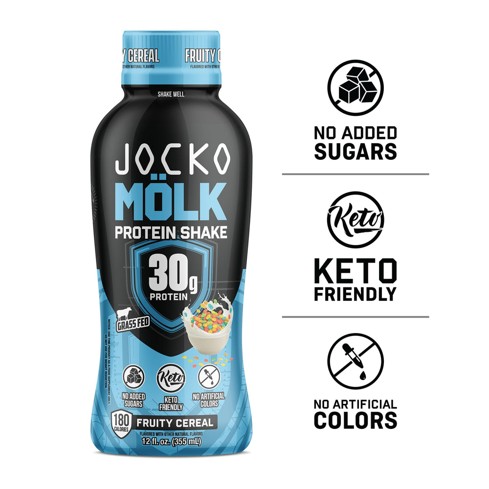 Jocko Fuel batido Mölk en uso tras entrenamiento en gimnasio, práctico para recuperación rápida