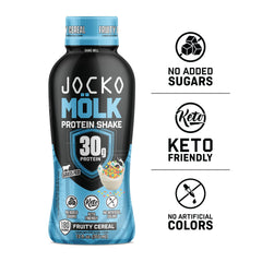Jocko Fuel batido Mölk en uso tras entrenamiento en gimnasio, práctico para recuperación rápida