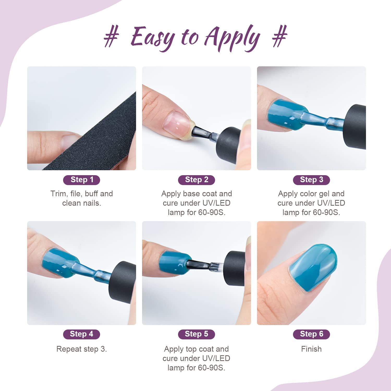 JODSONE botellas de base y top coat para sellado duradero