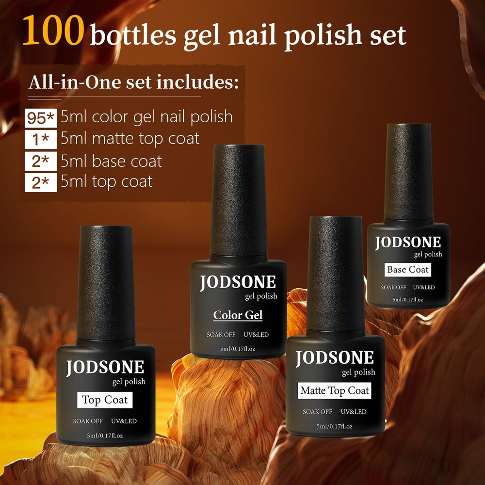 JODSONE color array of 95 gels displaying wide seasonal shade options