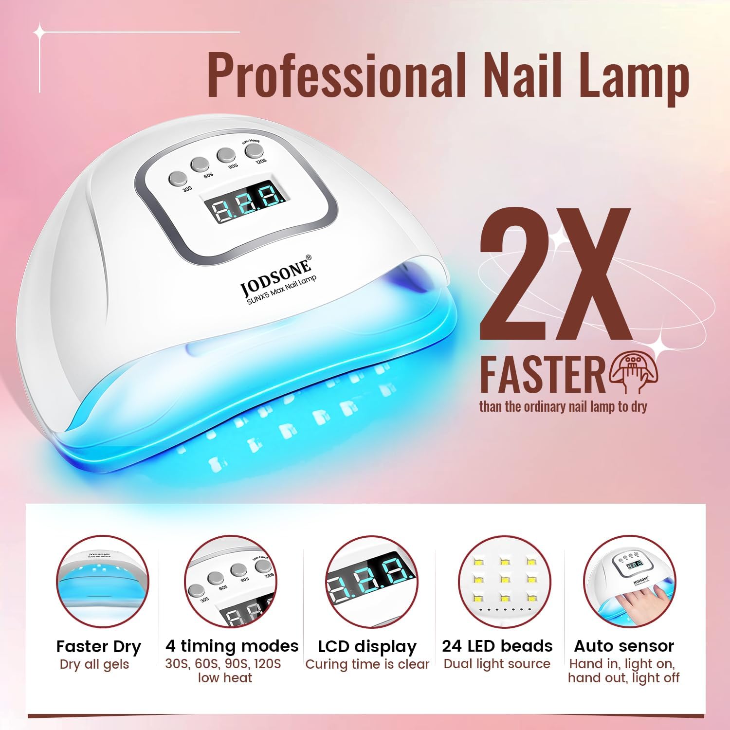 JODSONE manicure tools arranged to show complete at-home setup