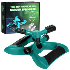Joeys Garden aspersor frontal mostrando diseño estable y funcionalidad