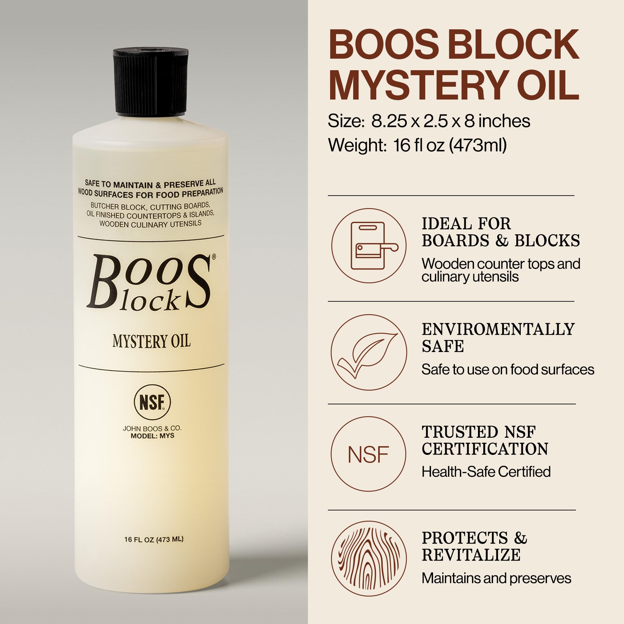 John Boos aplicación de aceite incoloro en una tabla de cortar