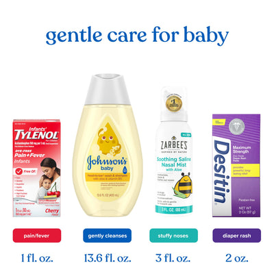 Johnson's Baby Desitin textura de la pasta con enfoque en protección de la piel