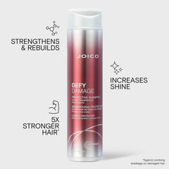 Joico detalle de la etiqueta con ingredientes clave como arginina y moringa