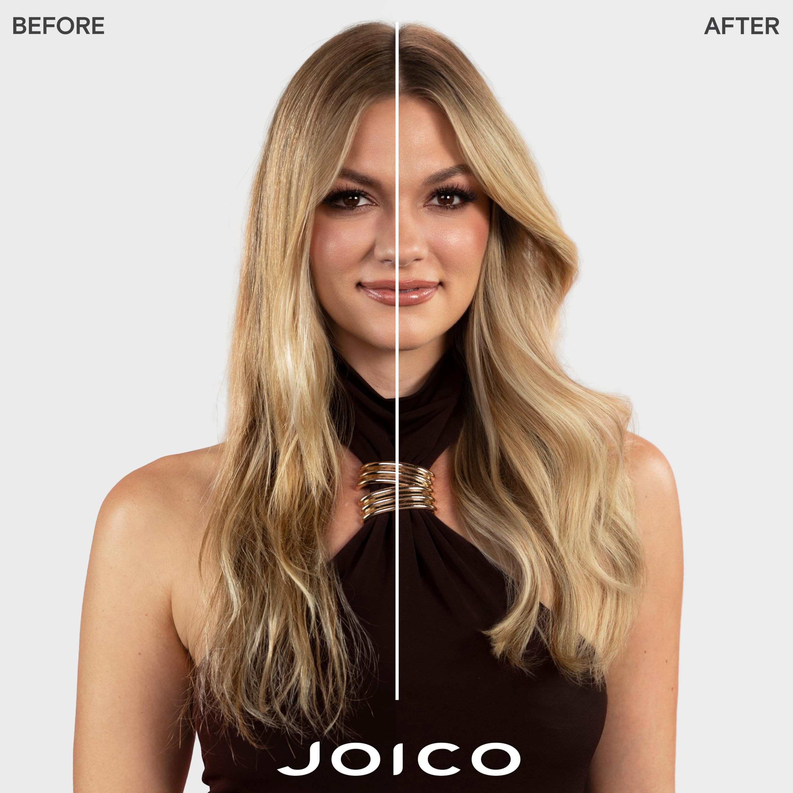 Joico textura cremosa de la espuma mostrando limpieza suave y brillo