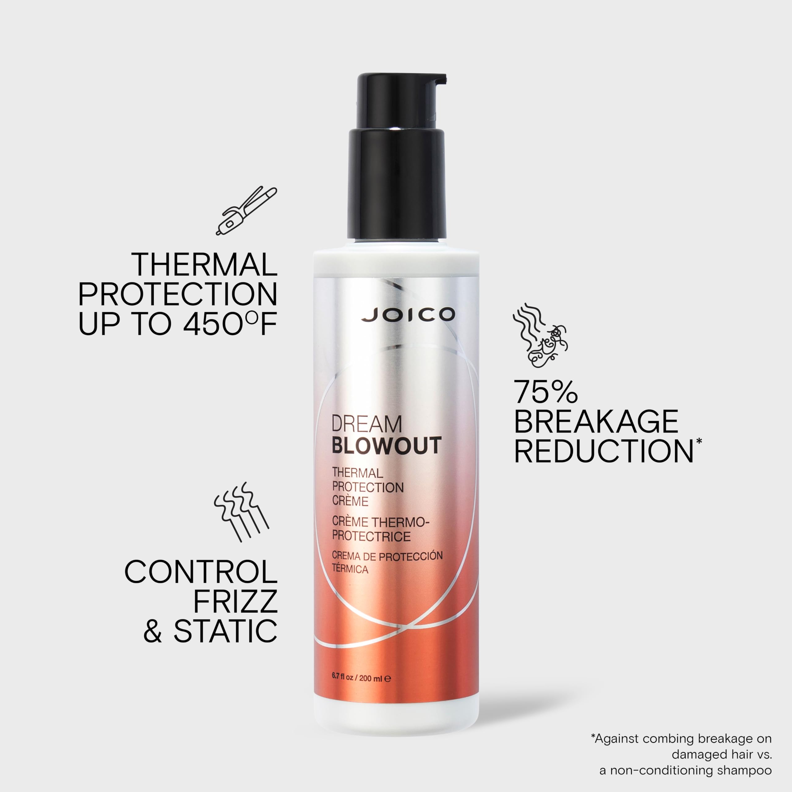 Joico Dream Blowout en uso con secador para secado más rápido