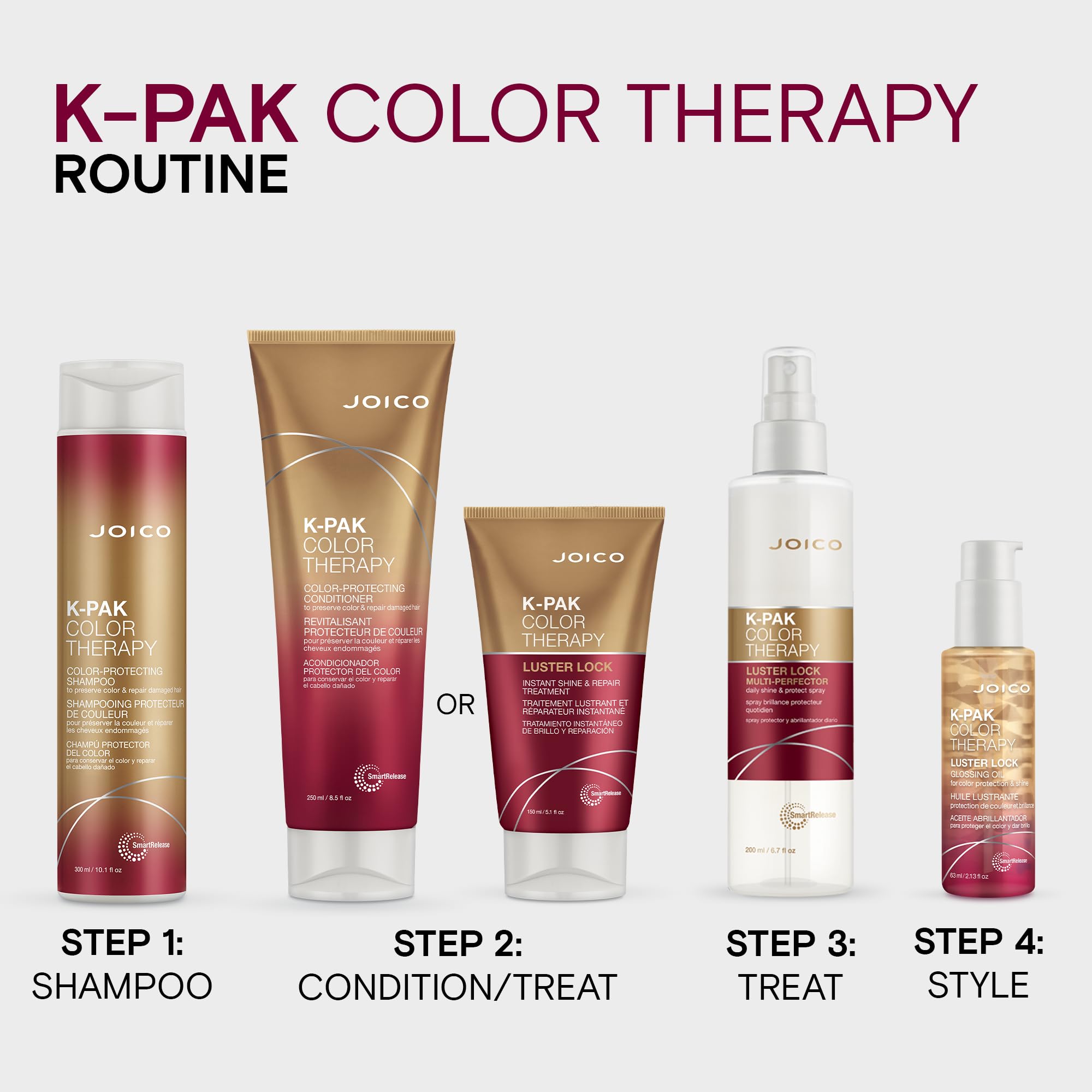 Joico cabello brillante en ambiente lifestyle promoviendo color duradero