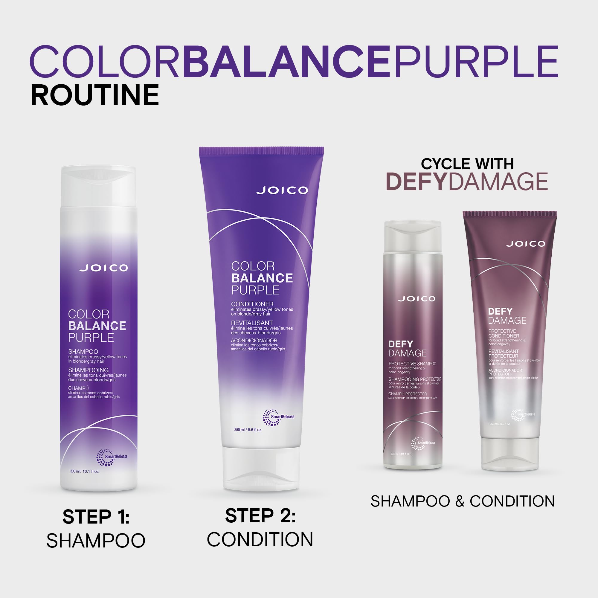 Joico resultado en estilo de vida rubia brillante con color frío