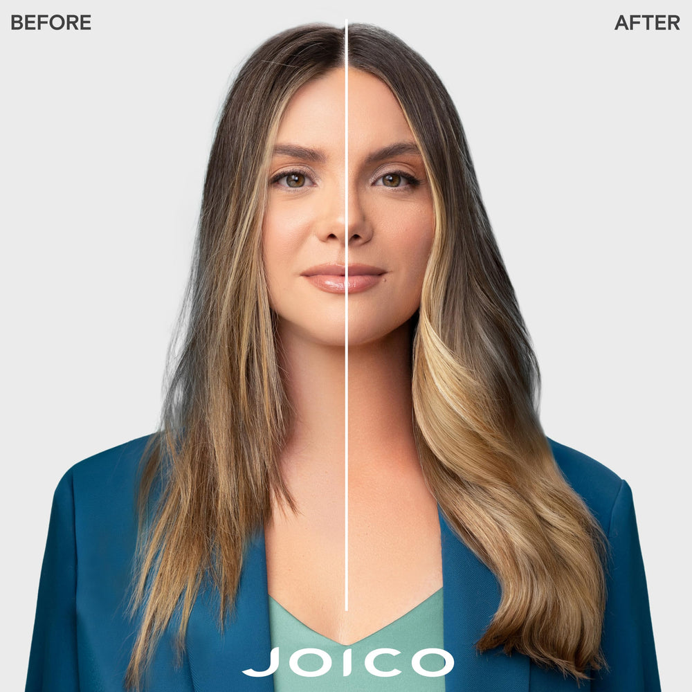 Joico espuma ligera y cremosa sobre palma, demuestra limpieza suave
