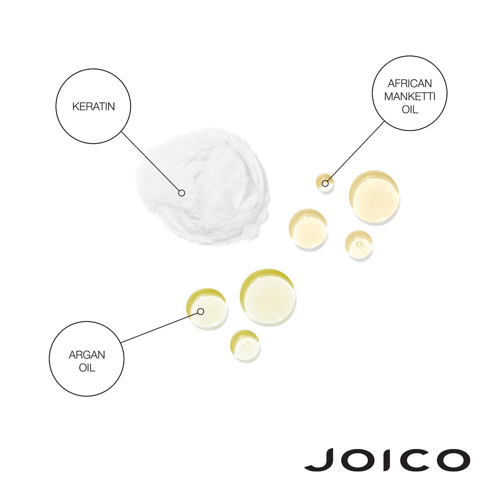 Joico K-PAK producto en mano indicando tamaño práctico de 10.1 oz
