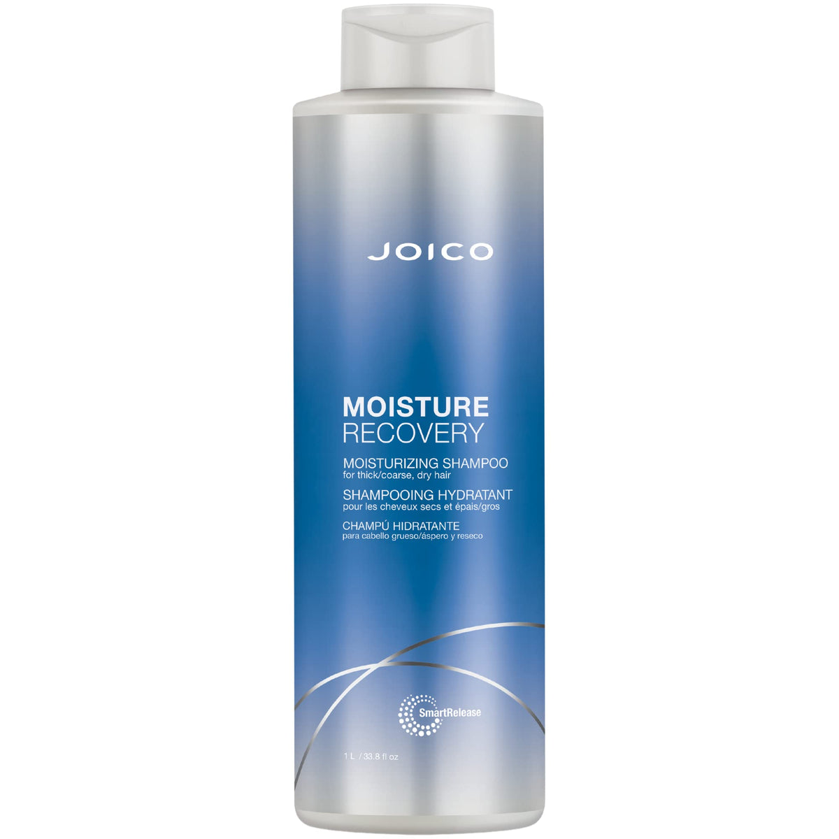 Joico envase frontal de 33.8 Fl Oz mostrando diseño y volumen, hidratación prolongada