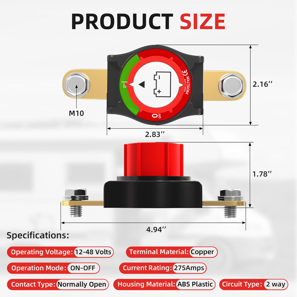Joinfworld detalle de bornes M10 de cobre mostrando conductividad y robustez