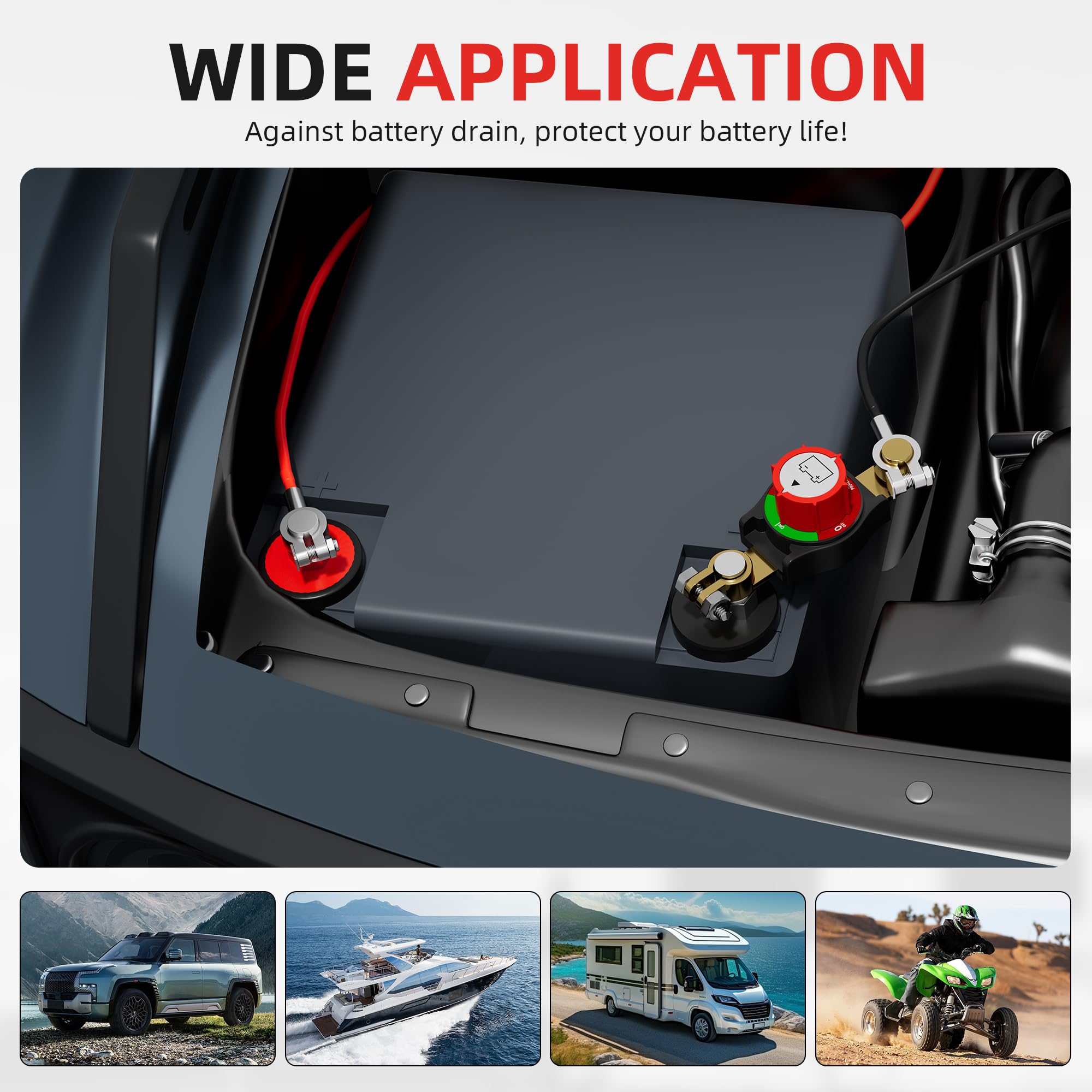 Joinfworld interruptor instalado en autocaravana para prevenir descarga durante almacenamiento