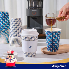 JOLLY CHEF vaso en mano demostrando transporte seguro y práctico